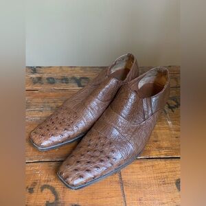 JE-VER real leather ostrich shoesMexico Size 28.5 US Men's size 10.5?